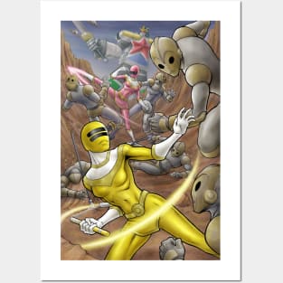 Yellow and Pink Zeo Rangers Posters and Art